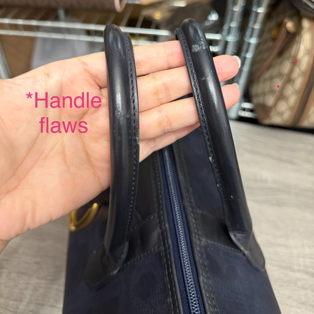 Vintage Dior | Trotter Navy Blue Boston Bag - Picture 12 of 12